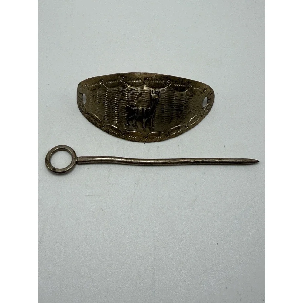 Ecuador Llama Barrette Bun Holder Vintage‎ 2.5